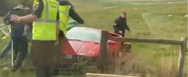 1990 Lamborghini Diablo crashed by Paddy McGuinness while shooting Top Gear