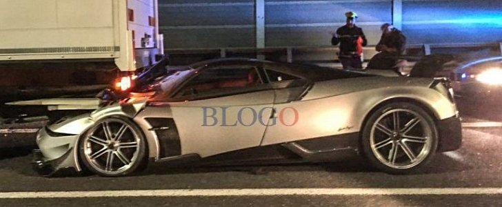 Pagani Huayra Crashes in Rome