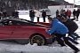 Pagani Huayra Gets Stuck in Snow, Driver Loses The Plot