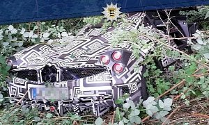 Pagani Huayra Roadster Prototype Crashes in Germany, Ends Up in the Bushes