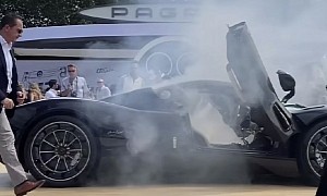 Pagani Utopia in Smoke at Monterey Car Week, It Is Not What It Seems