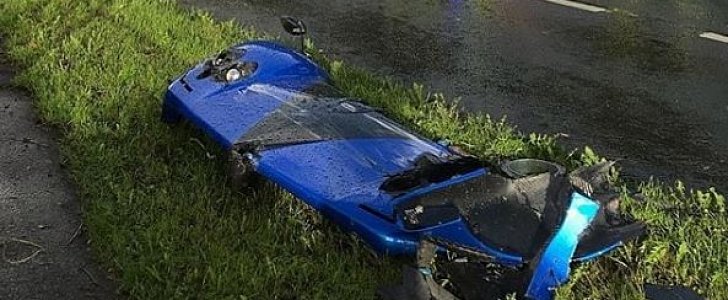 Pagani Zonda PS UK crash