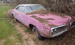 Panther Pink 1970 Dodge Coronet Was Left to Rot in the Woods, Gets Second Chance