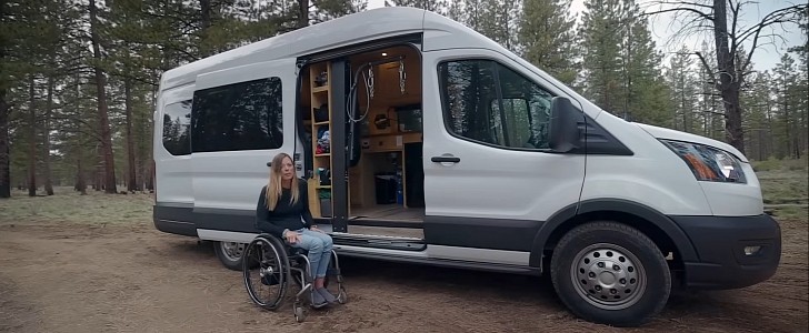 Ford Transit is a wheelchair-accessible camper van