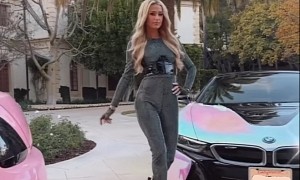 Paris Hilton Hints at New Secret Project, Uses Her BMW and Pink Bentley for It
