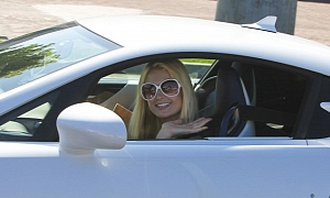 Paris Hilton Matches Outfit With Her Lexus LFA