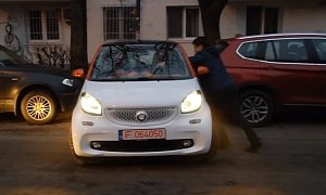 Parking a Smart Fortwo Sideways... By Hand