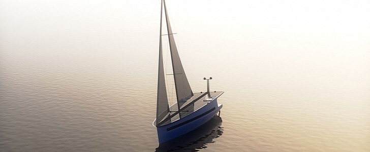 P1 concept yacht is both solar- and wind-powered, could have global range