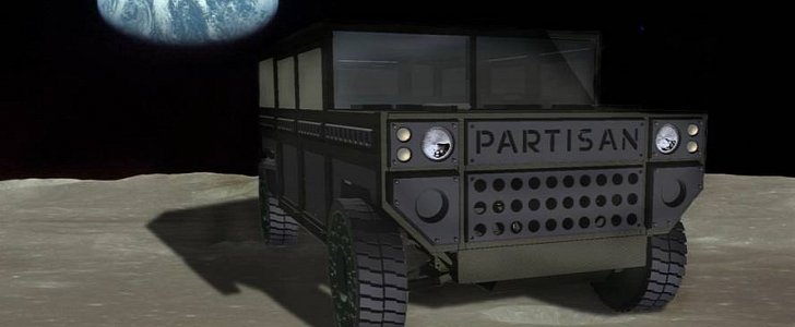 PARTISAN MOTORS ONE MARS EDITION on the Moon