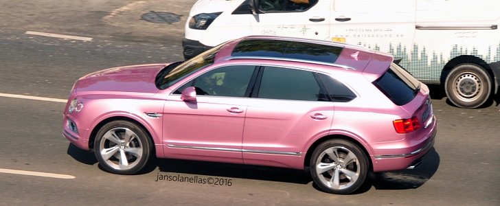 Passion Pink Bentley Bentayga Shows Up in Dubai