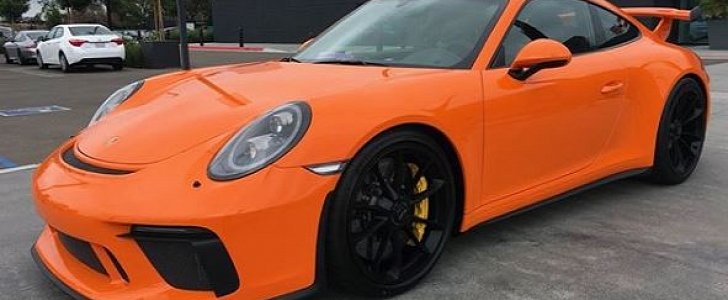 Pastel Orange 2018 Porsche 911 GT3