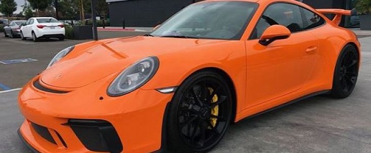 Pastel Orange 2018 Porsche 911 GT3 