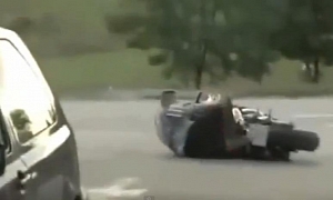 Pathetic Rider Fails Wedding Burnout, Crashes in the End [Movie]