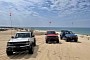 Patriotic Trio of 2021 Ford Broncos Shows Up for Silver Lake Sand Dunes Duty