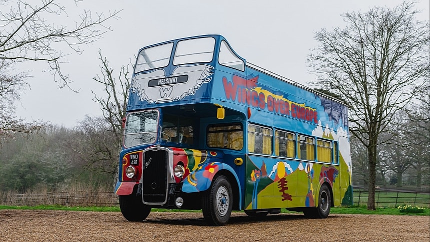 1953 Bristol double-decker bus used by Paul McCartney and Wings for their 1972 "Wings Over Europe" tour