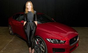 Paul McCartney's Daughter Poses Next to the New Jaguar XE Sedan