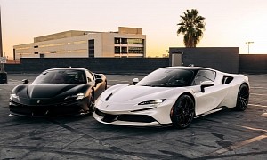 Pearl White and Matte Black Ferrari SF90 Stradale Are Waiting for Their RDB LA Touches
