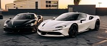 Pearl White and Matte Black Ferrari SF90 Stradale Are Waiting for Their RDB LA Touches