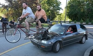 Pedal-Powered 1989 Honda Civic Is One Green (but Not Very Mean) Machine