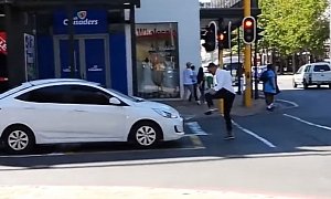 Pedestrian Pulls Hilarious Prank on Driver, Wins at Life