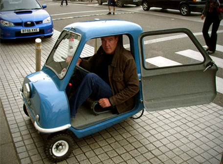 Clarkson in the Peel P-50 microcar