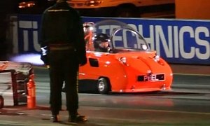 Peel Trident with Rocket Engine Sets Absurd Drag Racing Record