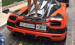 People and Bears Need to Get Off the Koenigsegg Agera XS' Wing in Monaco