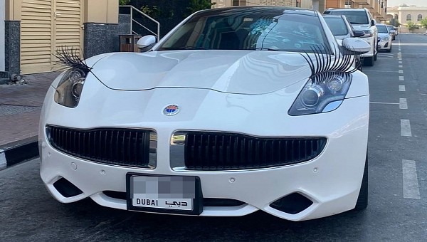 People Are Still Putting Eyelashes on Cars, Fisker Karma Falls