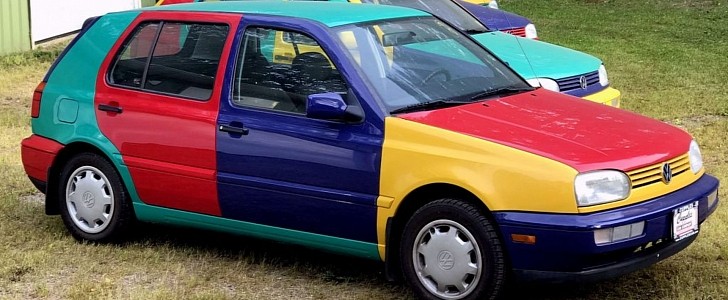 All Four 1996 Volkswagen Golf Harlequin Configurations in North America