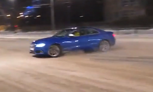 Perfect Slide Ends in Nasty Crash for Russian Audi Driver