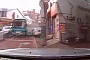 Perfectly Placed Alleyway Saves Korean Driver from Out of Control Bus
