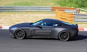 Performance-oriented 2018 Aston Martin DB11 S Spied At The Nurburgring