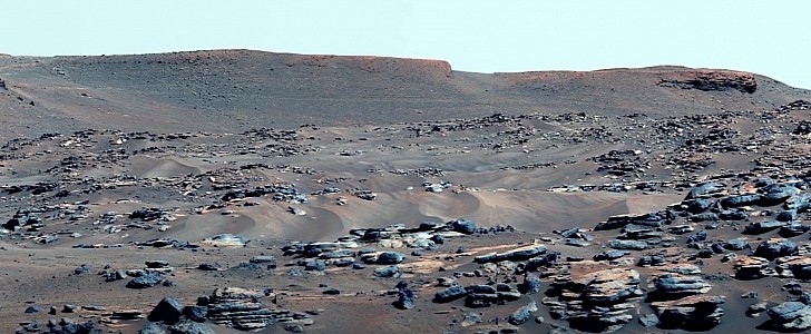 Martian terrain in the Jezero Crater