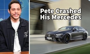 Pete Davidson and Girlfriend Crash Into Fire Hydrant With a Mercedes