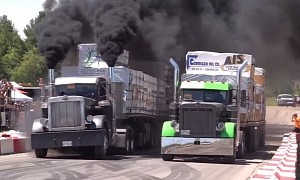 Peterbilt 359 Semi Unleashes 3,000 HP, Puts On Mind-Blowing Show During Drag Race