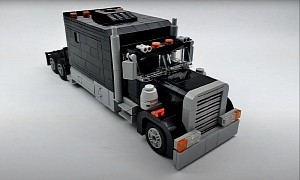 Peterbilt-Inspired Super Sleeper Semi-Truck Is a LEGO Artwork Built With Comfort in Mind