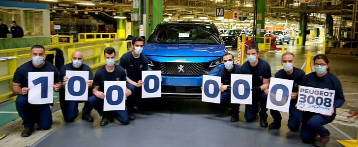 One-millionth Peugeot 3008 produced in Sochaux