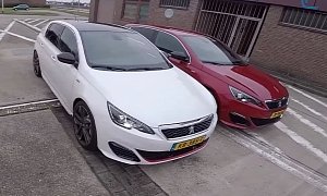 Peugeot 308 GTi 250 and 270 Models Frolick on the Autobahn