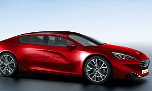 Peugeot 608 Four-Door Coupe Rendering is a French Panamera