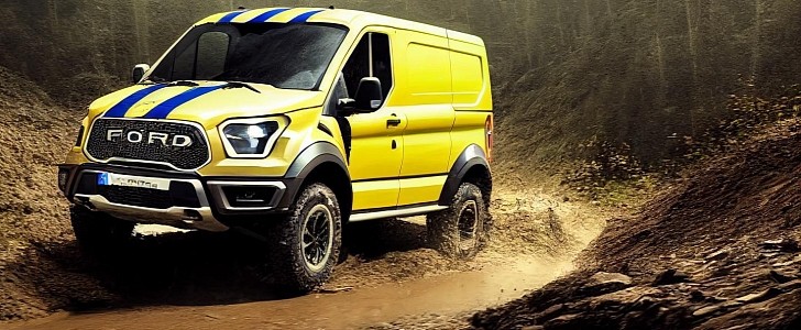 2023 Ford Transit Raptor rendering by automotive.ai
