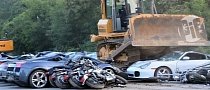Philippines President Crushes $5M Worth of Smuggled Supercars With Bulldozers