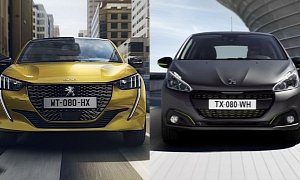 Photo Comparison: 2020 Peugeot 208 vs. 2015 Peugeot 208