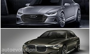 Photo Comparison: BMW Vision Future Luxury Concept versus Audi Prologue Concept