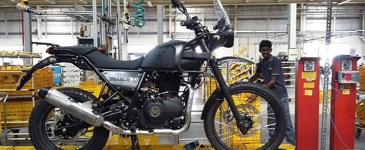 Royal Enfield Himalayan on the assembly line