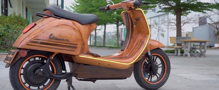 Wooden Vespa Sprint by ND Woodworking Art
