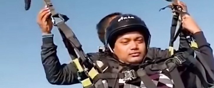 Tourist goes paragliding, is saved by pilot when they fall after mid-air accident