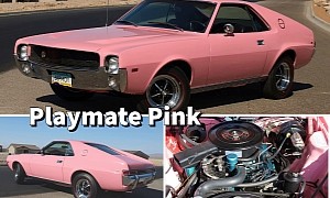 Pink 1968 AMC AMX Took Three Years To Restore, It's a Unique Playboy Gem