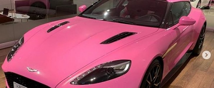 Pink Aston Martin Vanquish Zagato Shooting Brake