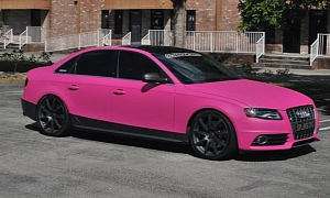 Pink Audi S4 Gets Amazing Two-Tone Plasti Dip