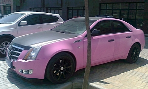 Pink Cadillac CTS Spotted in China